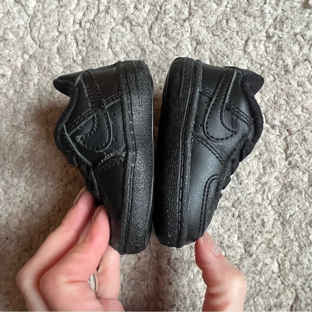 Nike Solid Black Air Force 1 Af1 Crib Style Shoes Size 1C